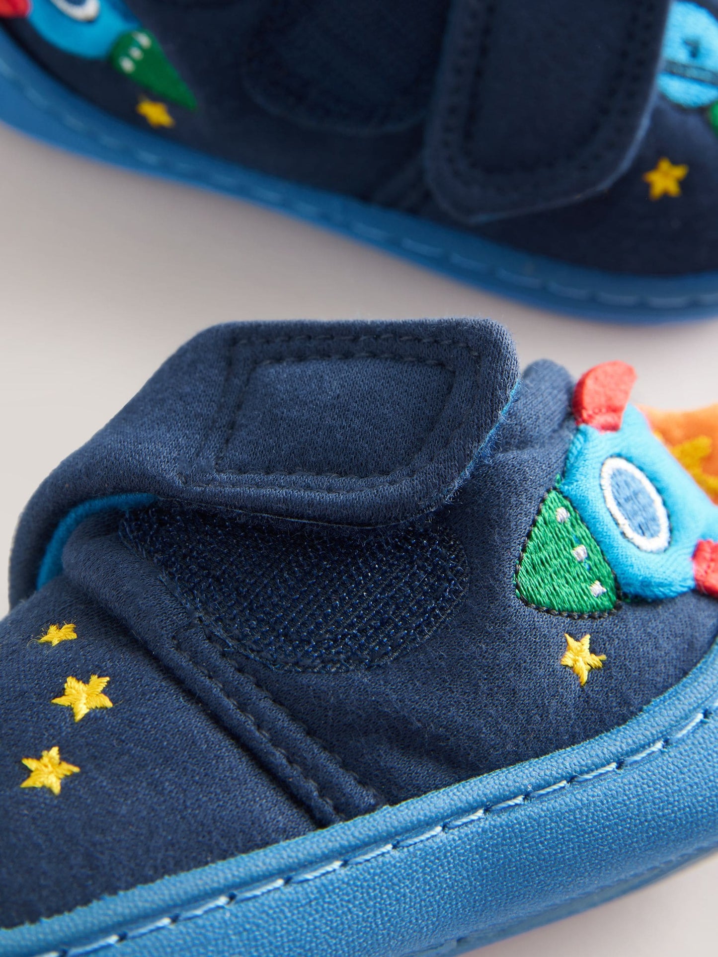 Navy Blue Rocket Touch Fastening Cupsole Slippers image 5