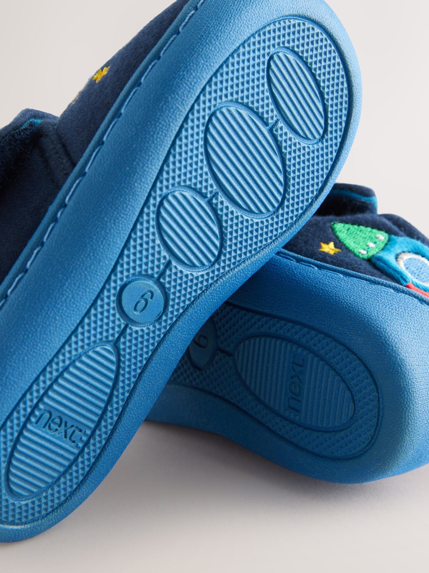 Navy Blue Rocket Touch Fastening Cupsole Slippers image 6