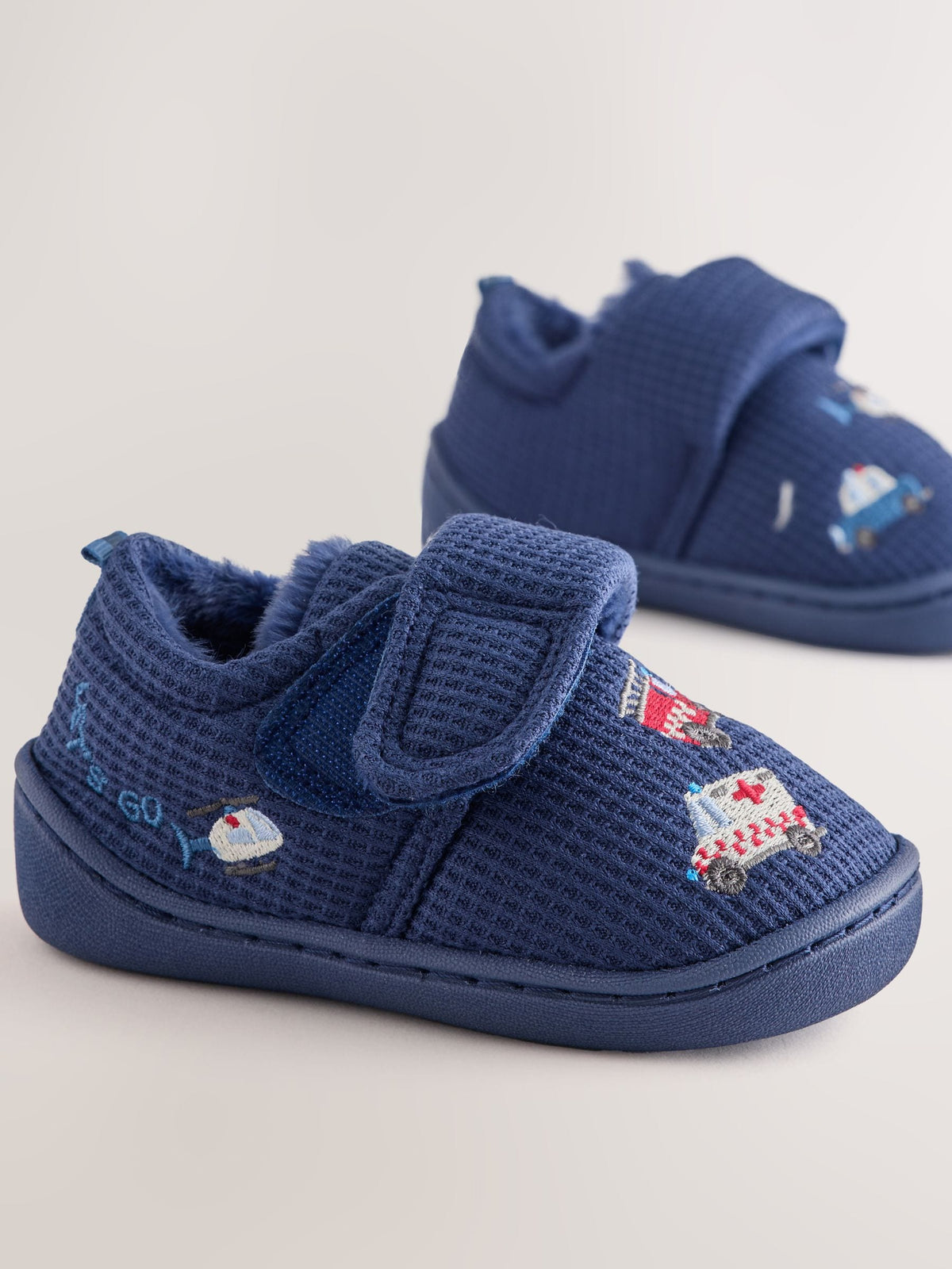 Dsiney Kidz - Navy Transport Touch Fastening Cupsole Slippers image 3