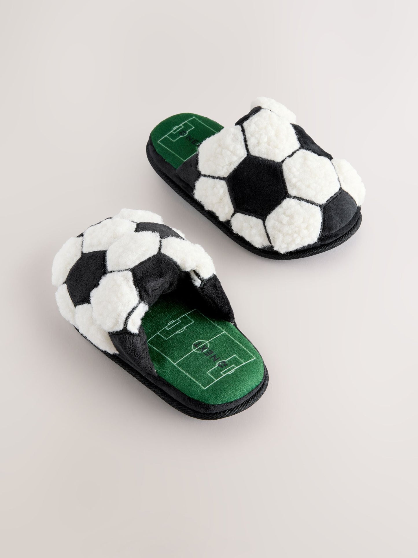 Black Football Novelty Slippers image 1
