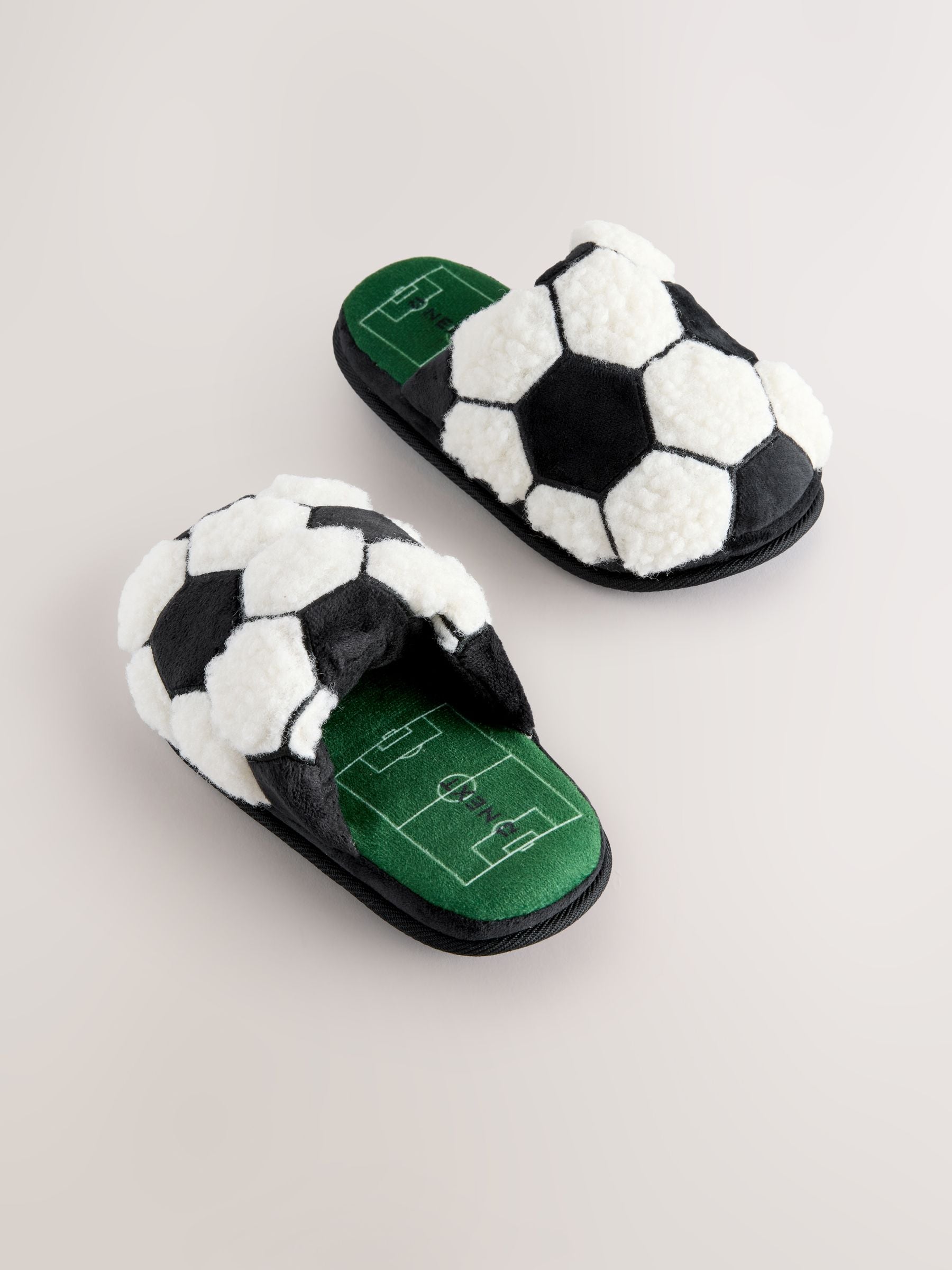 Black Football Novelty Slippers image 1