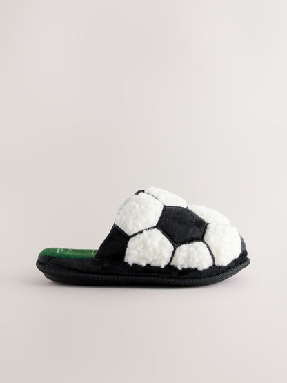 Black Football Novelty Slippers image 2