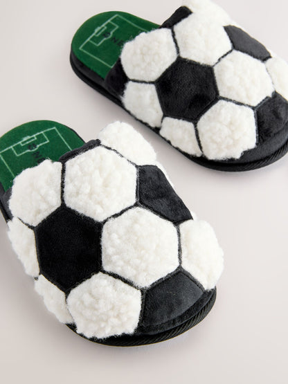 Black Football Novelty Slippers image 4