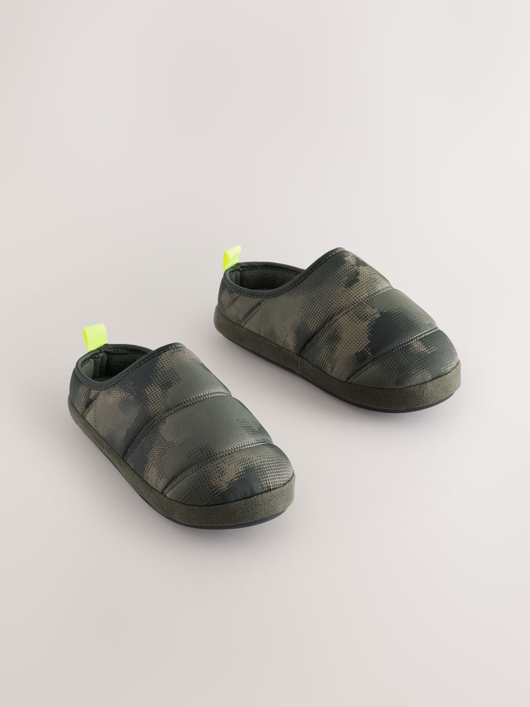 Khaki Camo Warm Lined Slipper Mules image 1