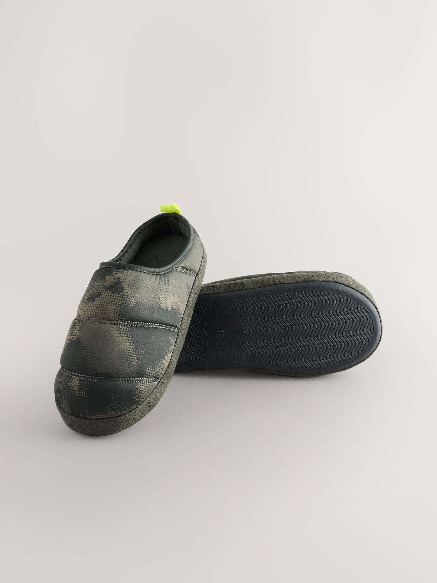 Khaki Camo Warm Lined Slipper Mules image 3