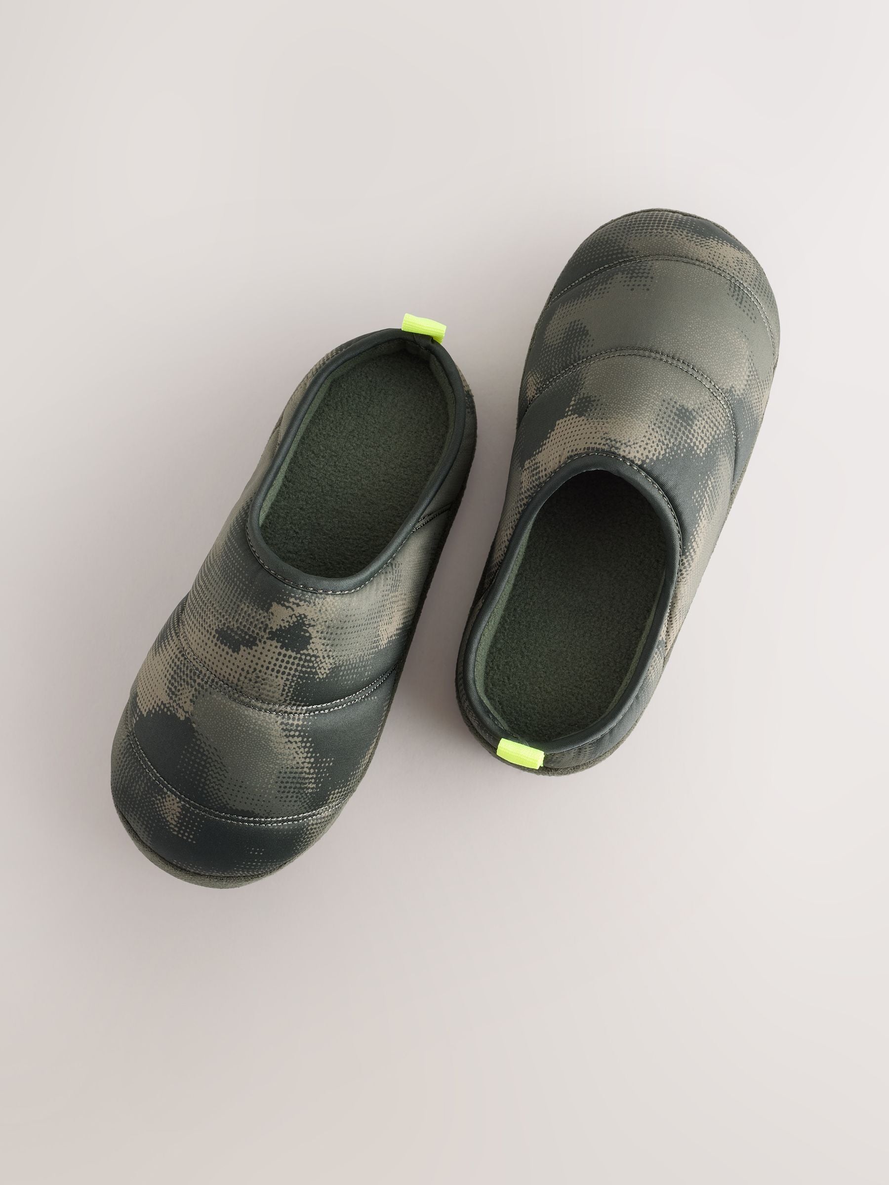 Khaki Camo Warm Lined Slipper Mules image 4