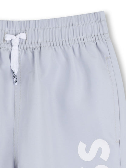 BOSS Blue Leg Logo Swim Shorts image 3
