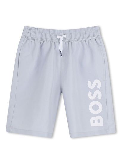 BOSS Blue Leg Logo Swim Shorts image 1