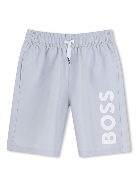 BOSS Blue Leg Logo Swim Shorts image 1