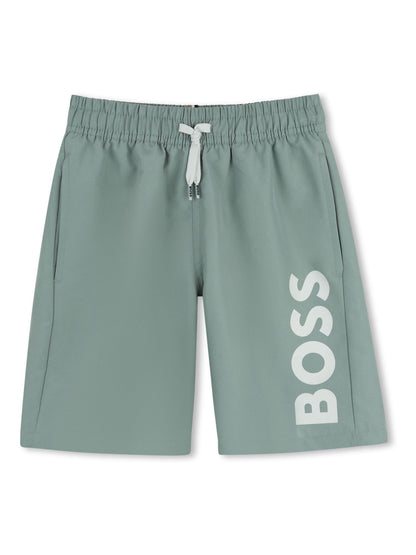 BOSS Green Leg Logo Swim Shorts image 1