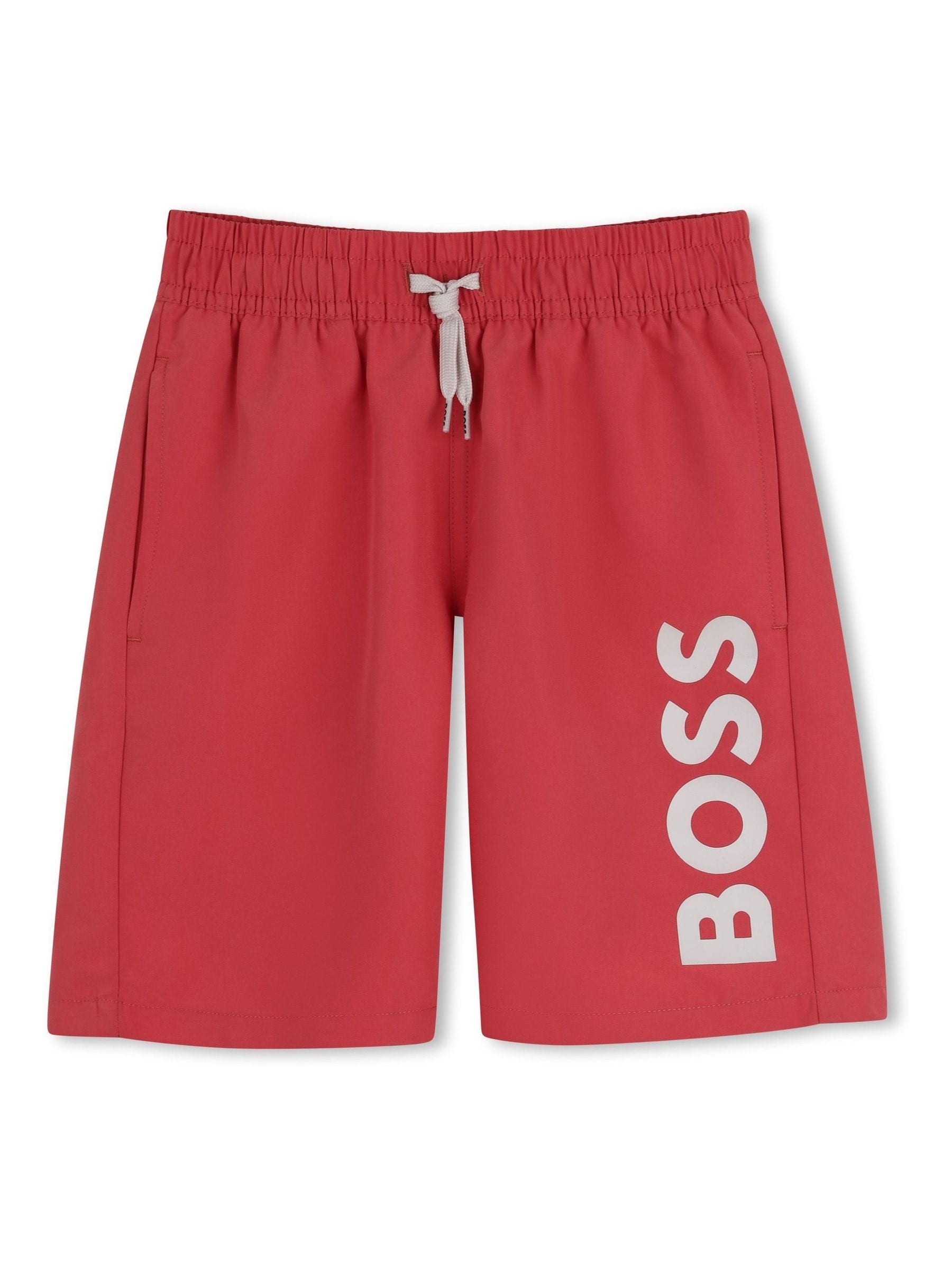 BOSS Black Leg Logo Swim Shorts image 1