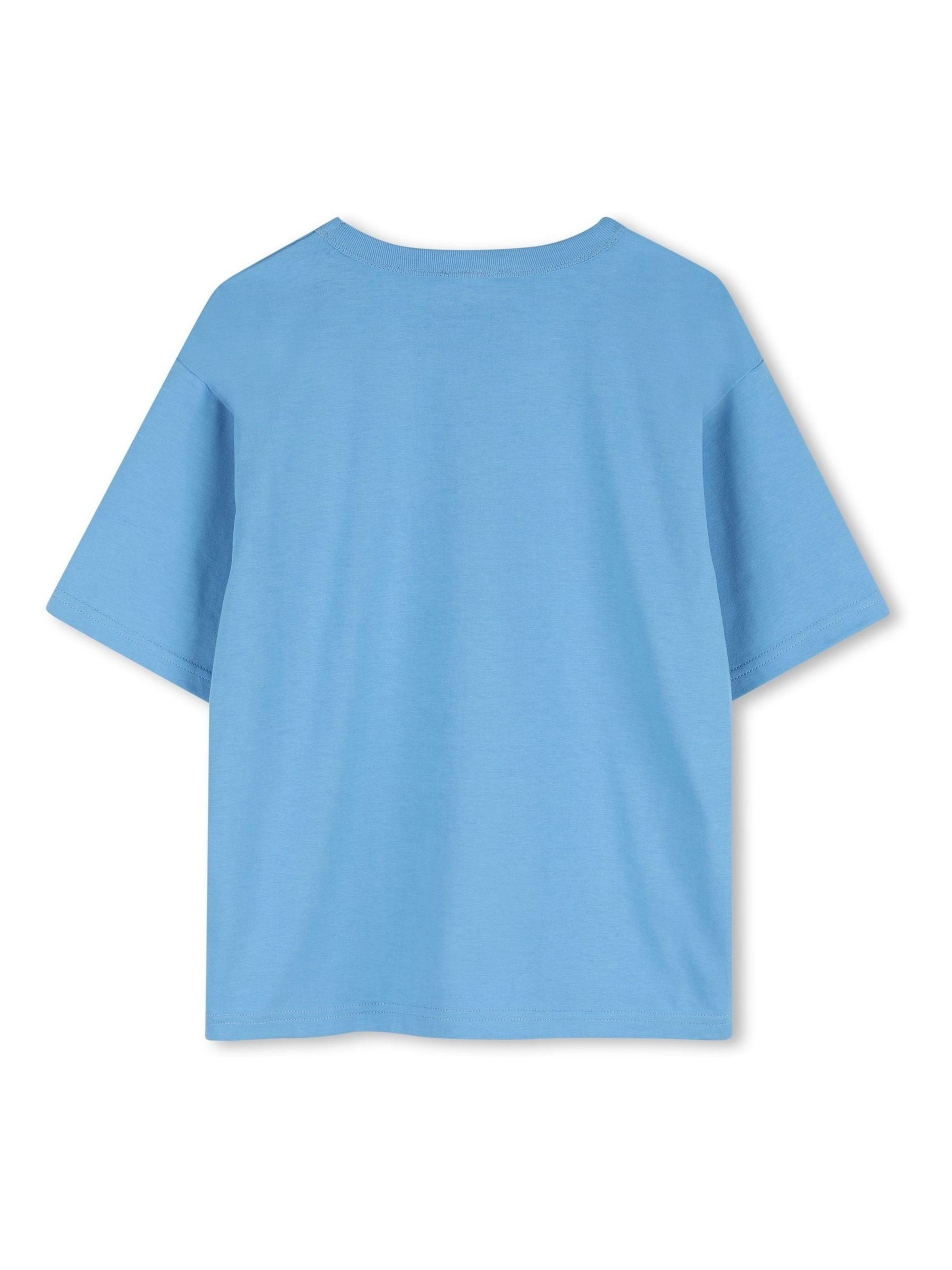 Kids Around Blue Lobster Summer Back Graphic Short Sleeve T-Shirt image 3