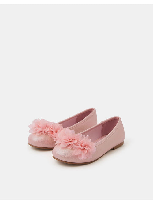 Angels By Accessorize Pink Corsage Flower Ballet Flats image 1