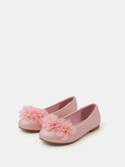 Angels By Accessorize Pink Corsage Flower Ballet Flats image 1