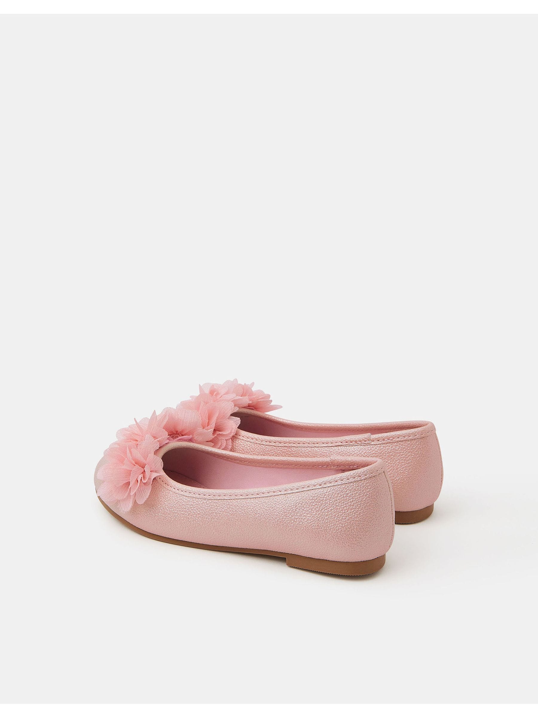 Angels By Accessorize Pink Corsage Flower Ballet Flats image 2