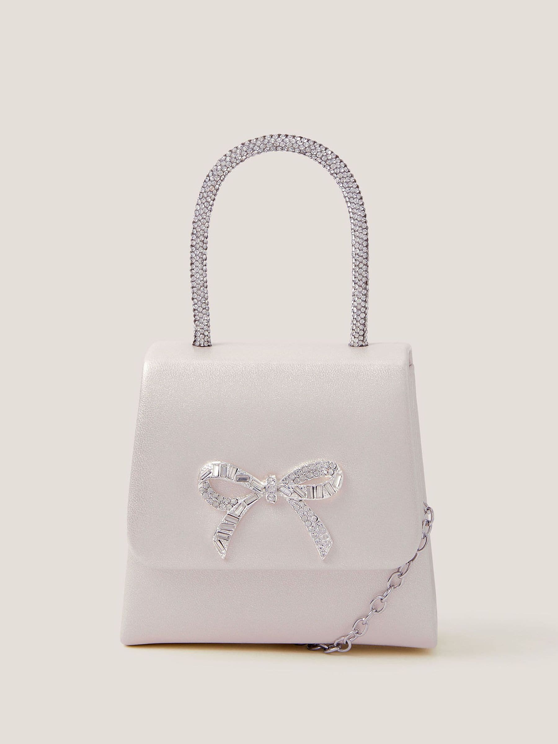 Monsoon Cream Sparkle Bow Bag image 1