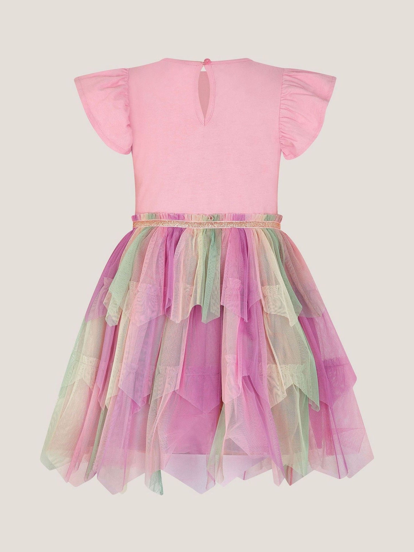 Monsoon Pink Embellished Butterfly Disco Dress image 3