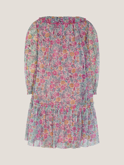 Monsoon Pink Scallop Collar Floral Print Dress image 2