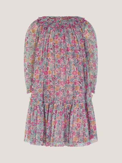 Monsoon Pink Scallop Collar Floral Print Dress image 3