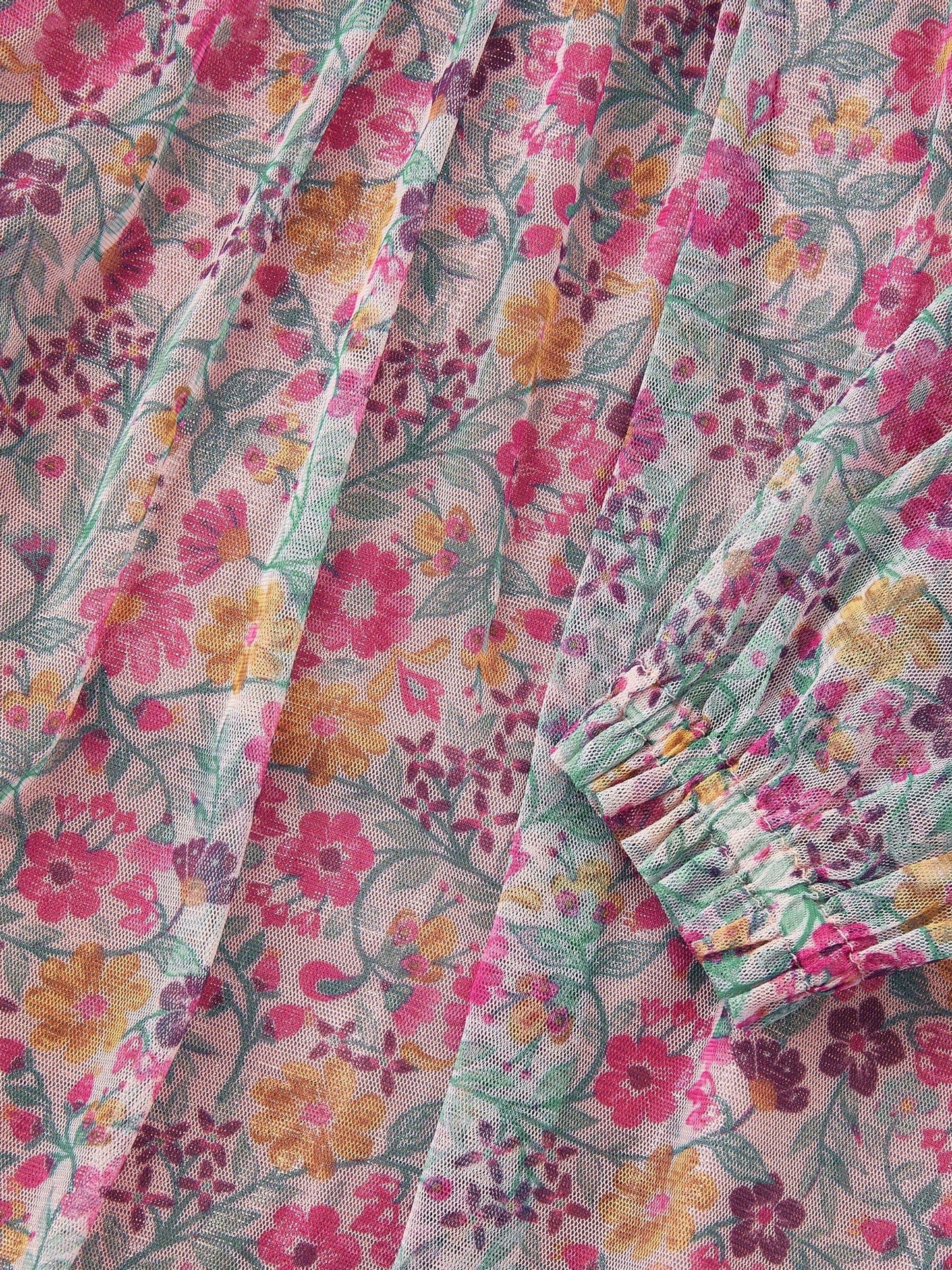 Monsoon Pink Scallop Collar Floral Print Dress image 4