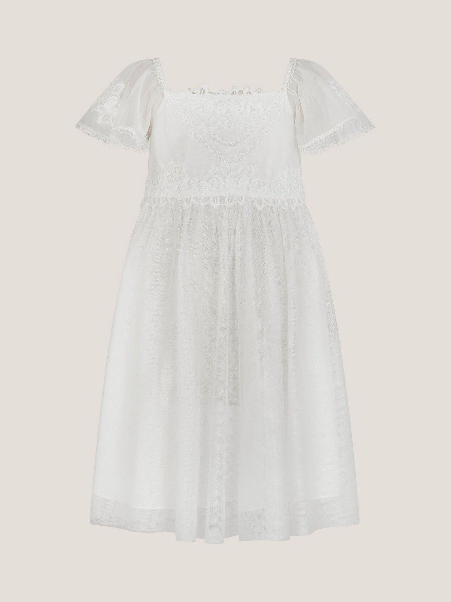 Monsoon Cream Floella Floral Lace Maxi Dress image 2
