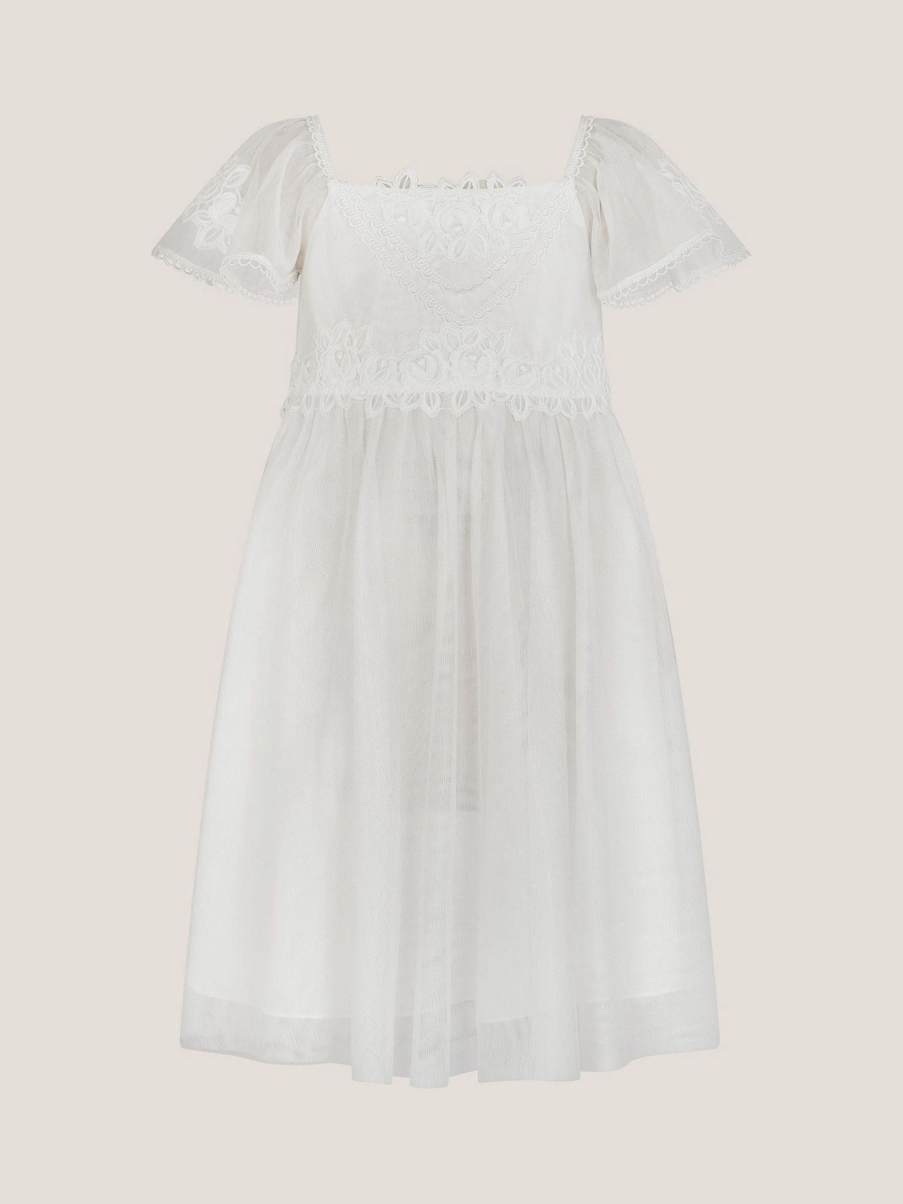Monsoon Cream Floella Floral Lace Maxi Dress image 2