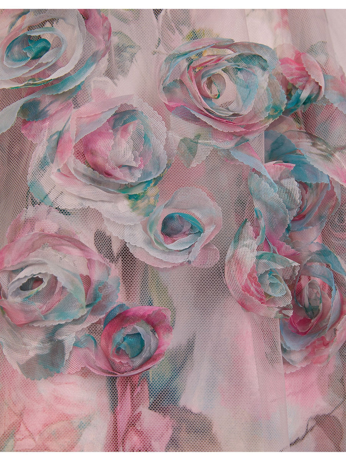 Monsoon Pink Rose Appliqué Tulle Dress image 4