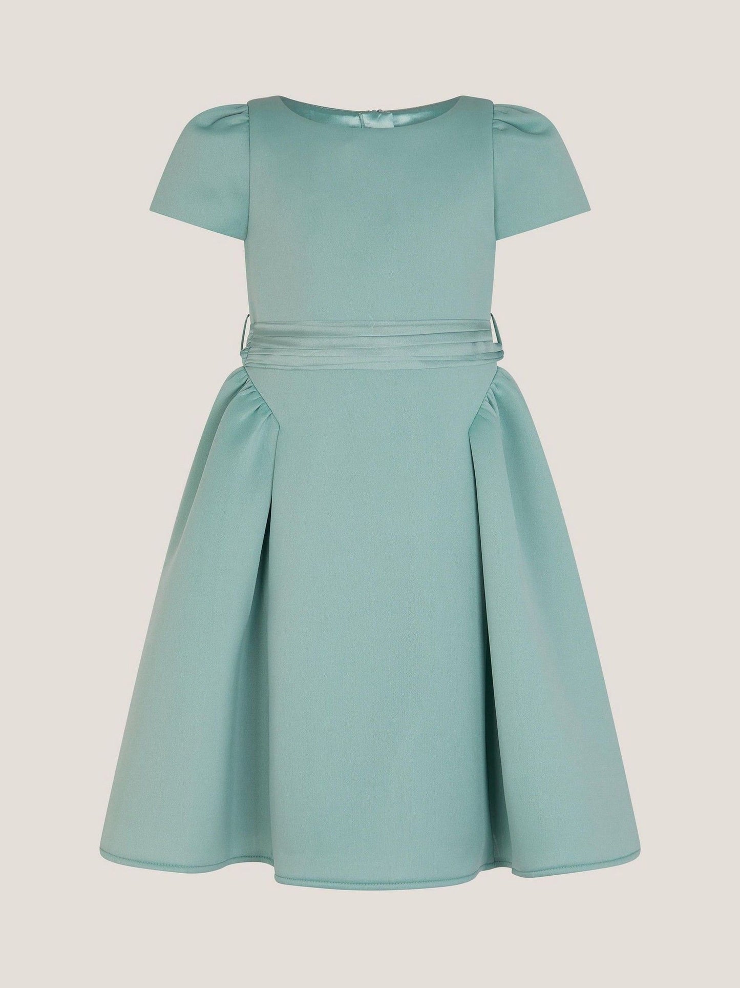 Monsoon Green Polly Cap Sleeve Bow Party Dress image 2