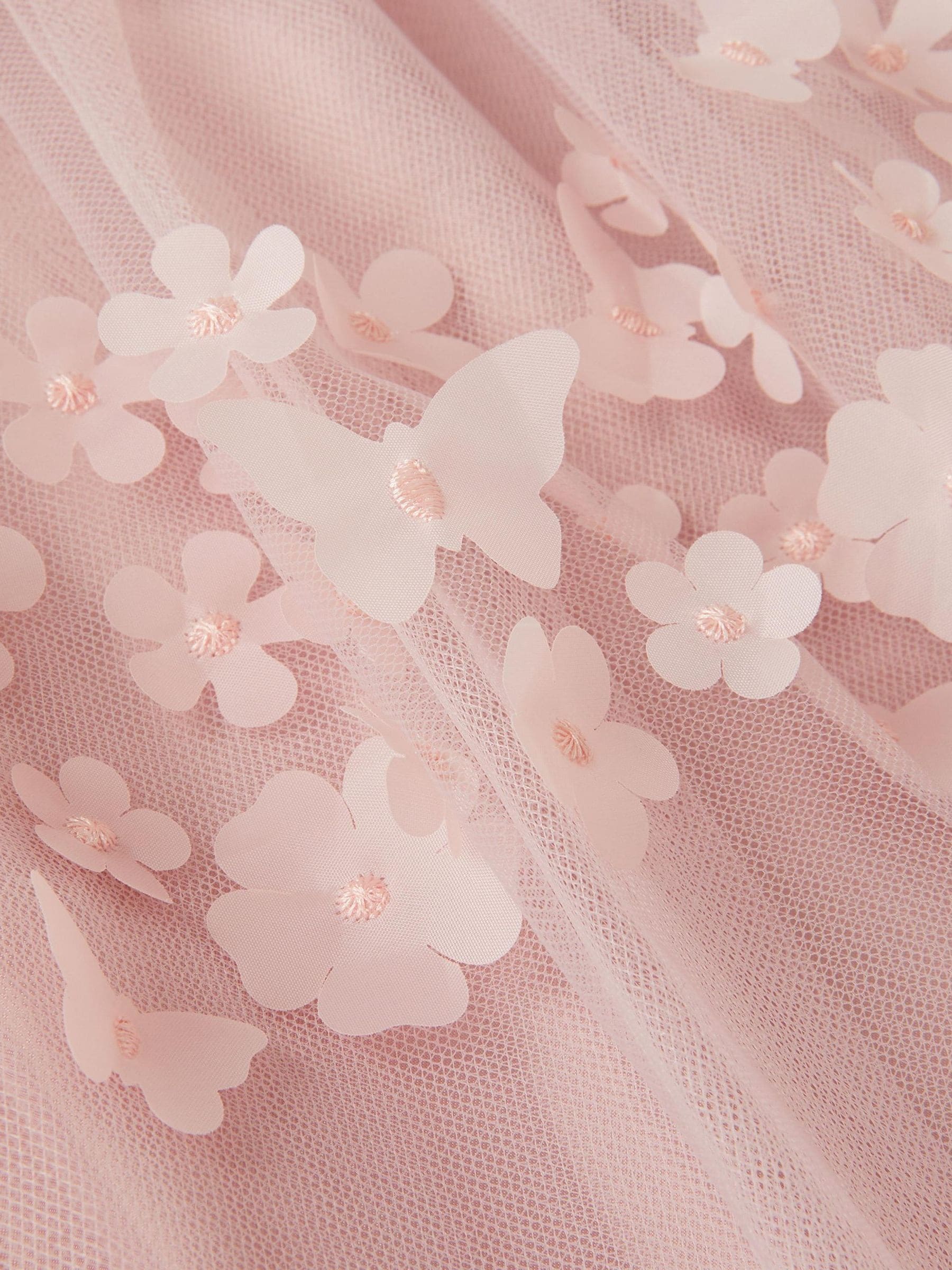 Monsoon Pink Baby Laura Appliqué Flower Scuba Dress image 3