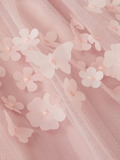 Monsoon Pink Baby Laura Appliqué Flower Scuba Dress image 3
