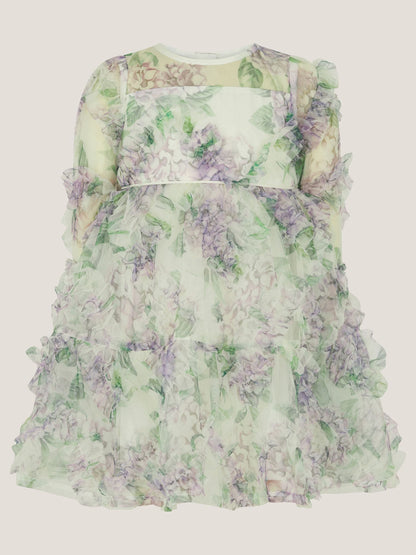 Monsoon Purple Baby Hydrangea Print Ruffle Dress image 2