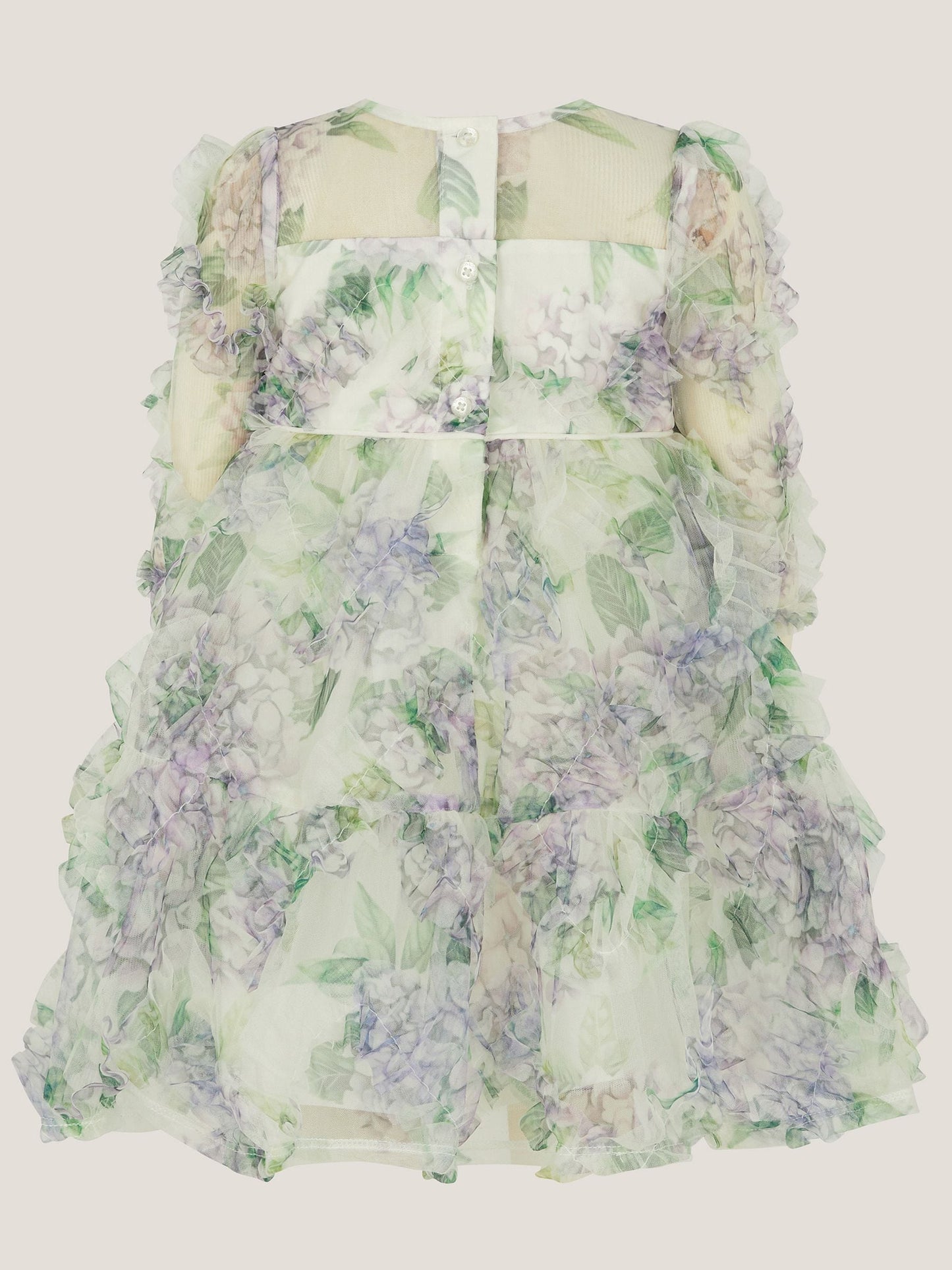 Monsoon Purple Baby Hydrangea Print Ruffle Dress image 3