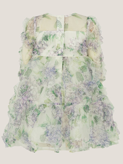 Monsoon Purple Baby Hydrangea Print Ruffle Dress image 3