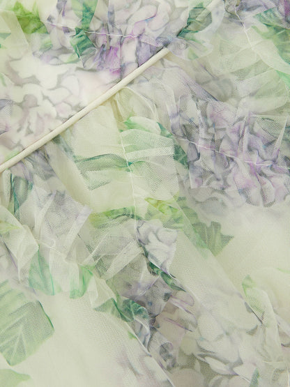 Monsoon Purple Baby Hydrangea Print Ruffle Dress image 4