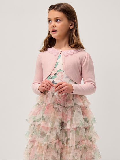 Monsoon Pink Ottilie Appliqué Rose Pearl Cardigan image 1
