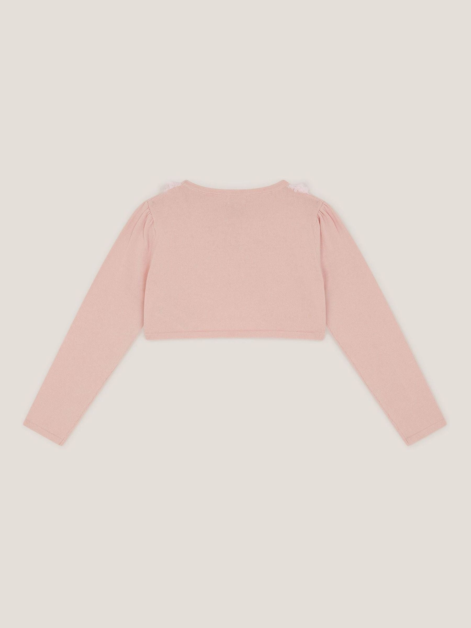 Monsoon Pink Ottilie Appliqué Rose Pearl Cardigan image 3