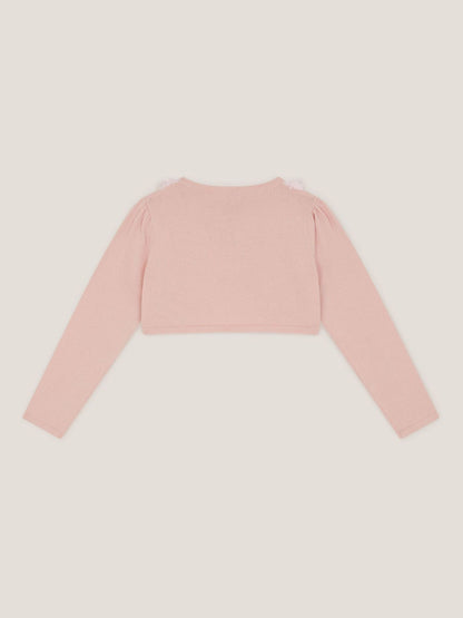 Monsoon Pink Ottilie Appliqué Rose Pearl Cardigan image 3