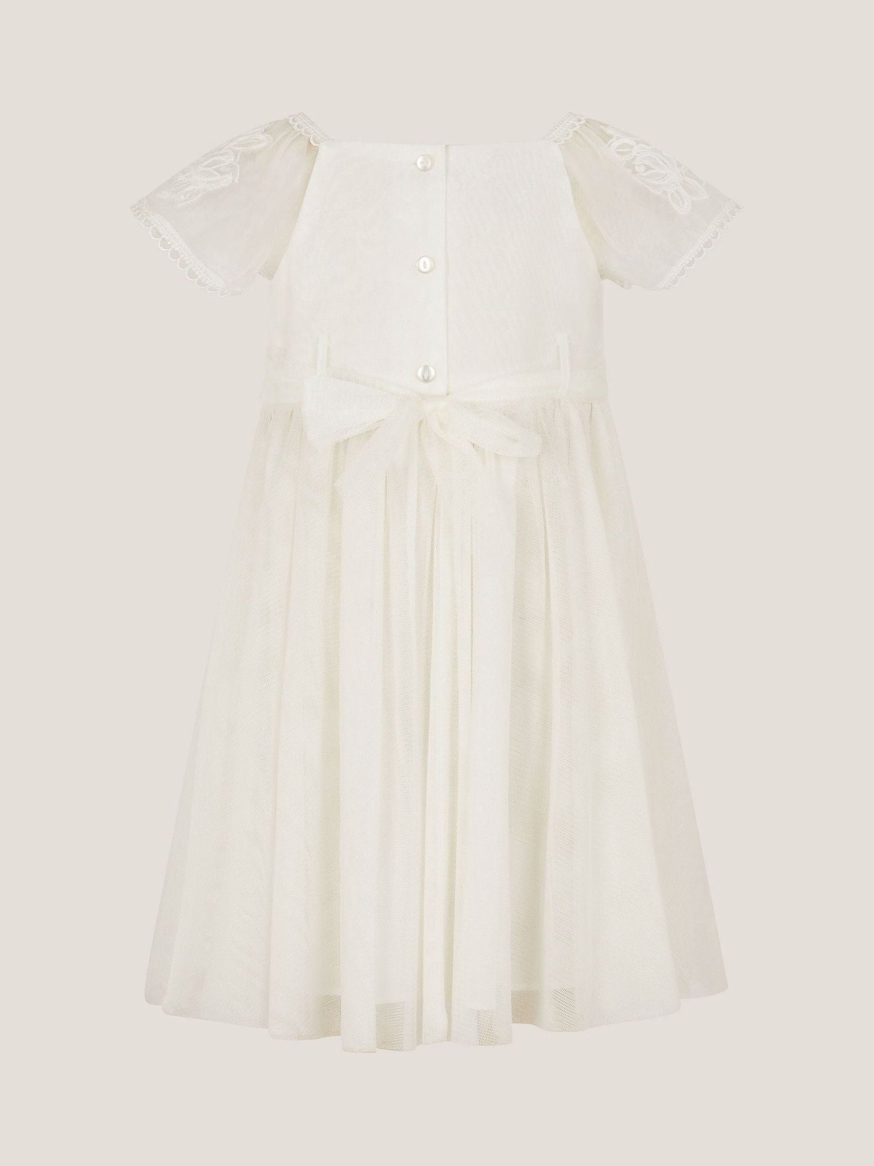 Monsoon Cream Baby Floella Floral Lace Dress image 2