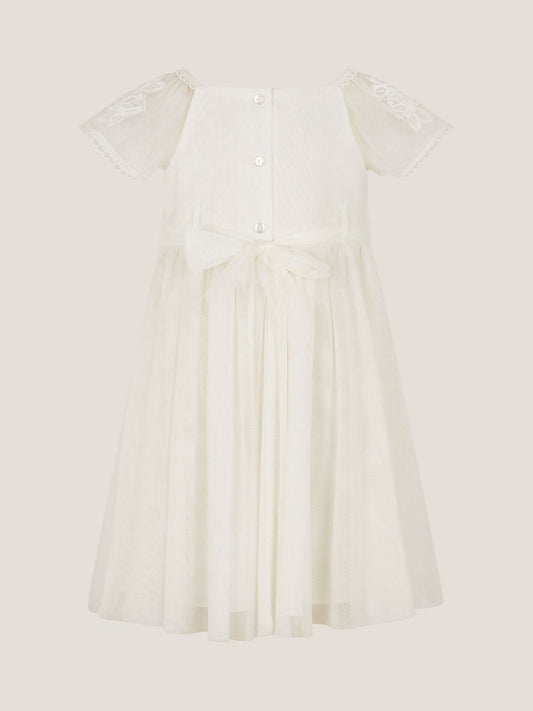 Monsoon Cream Baby Floella Floral Lace Dress image 2