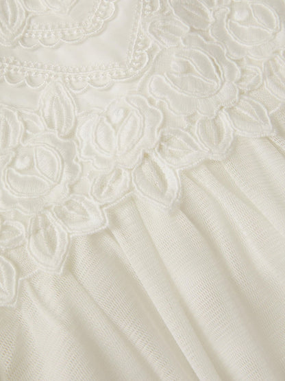 Monsoon Cream Baby Floella Floral Lace Dress image 3