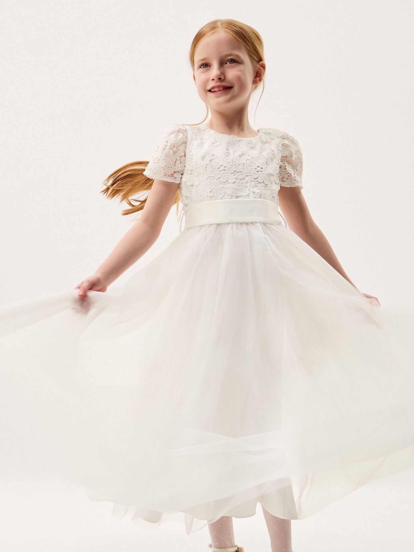 Monsoon Cream Anya Tulle Maxi Dress image 1