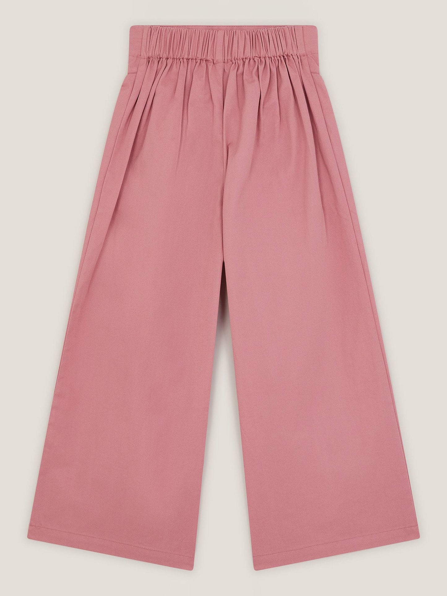 Monsoon Pink Floral Embroidered Scallop Trousers image 3