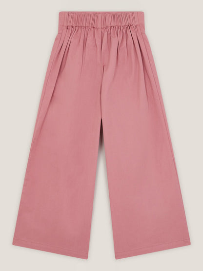 Monsoon Pink Floral Embroidered Scallop Trousers image 3