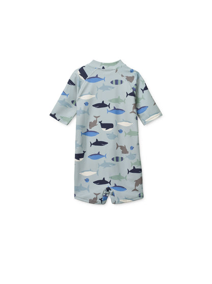 Liewood Blue Max Printed Shortsleeve Swimsuit image 2