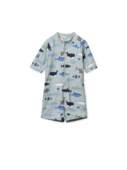 Liewood Blue Max Printed Shortsleeve Swimsuit image 1