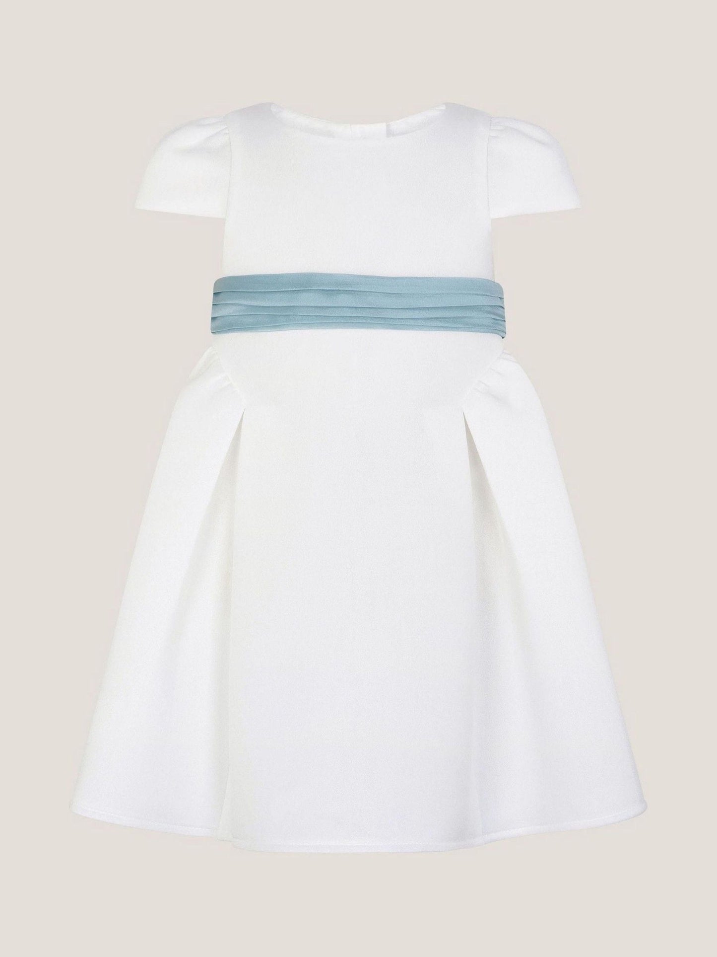 Monsoon Cream Baby Polly Cap Sleeve Bow Party Dress image 1