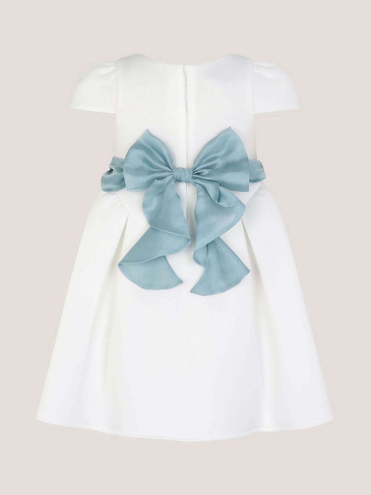 Monsoon Cream Baby Polly Cap Sleeve Bow Party Dress image 2