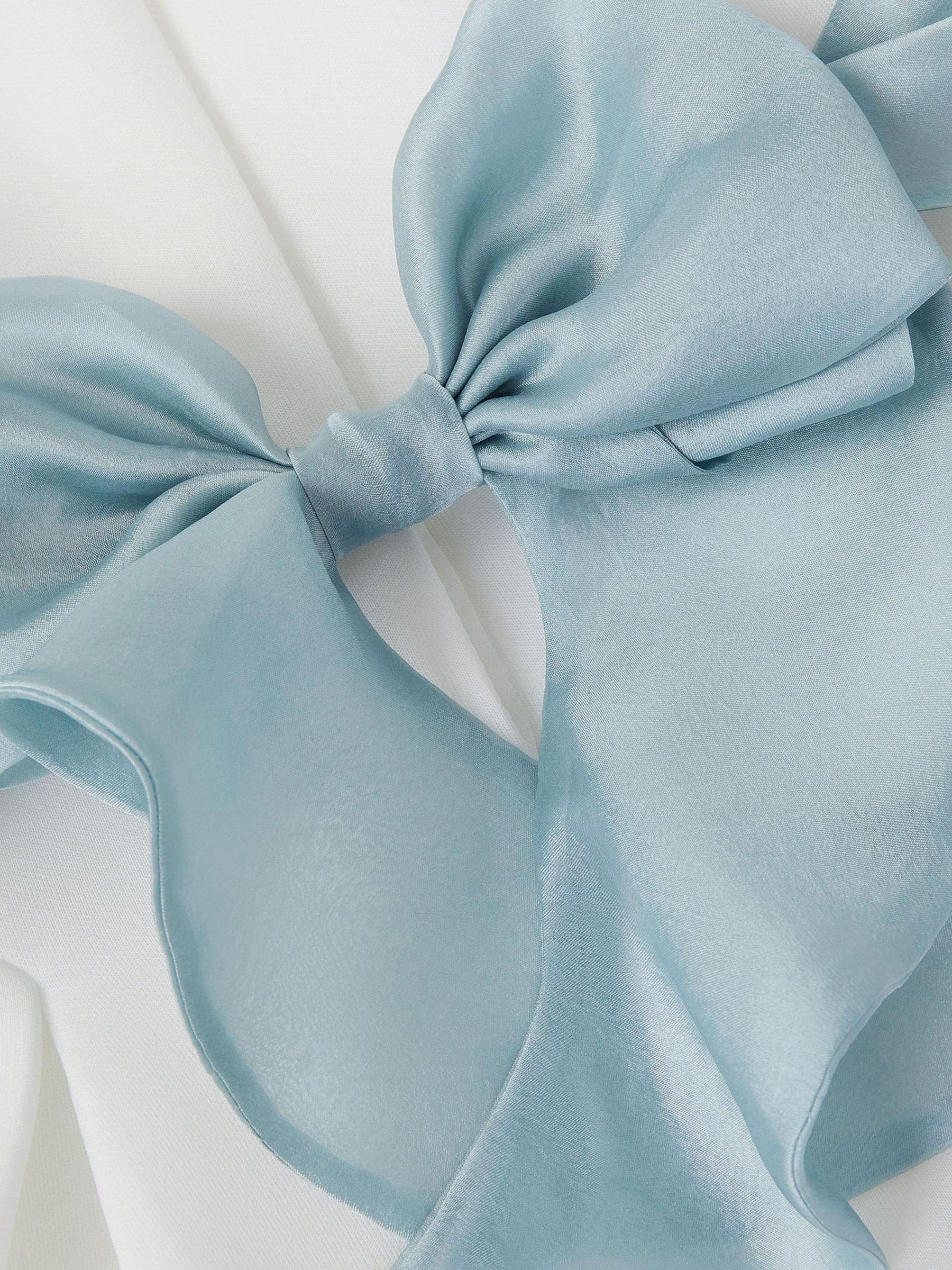 Monsoon Cream Baby Polly Cap Sleeve Bow Party Dress image 3