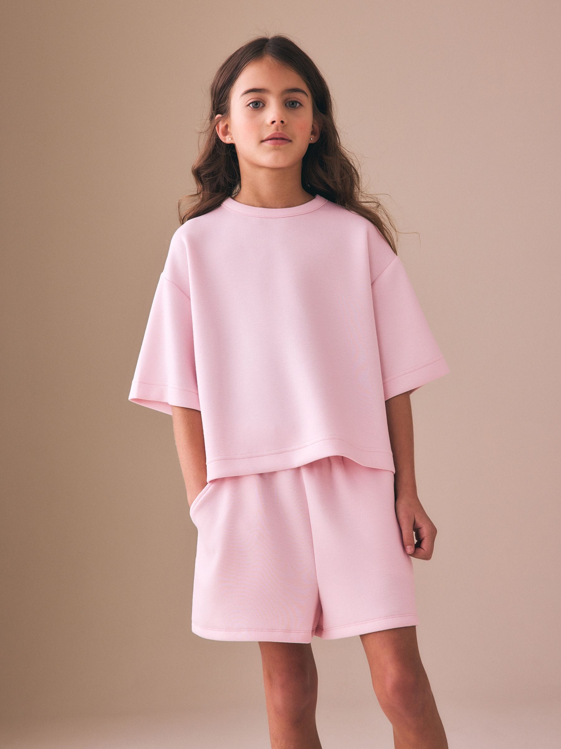 Dsiney Kidz - Light Pink Supersoft T-Shirt and Shorts Set (3-16yrs) image 1