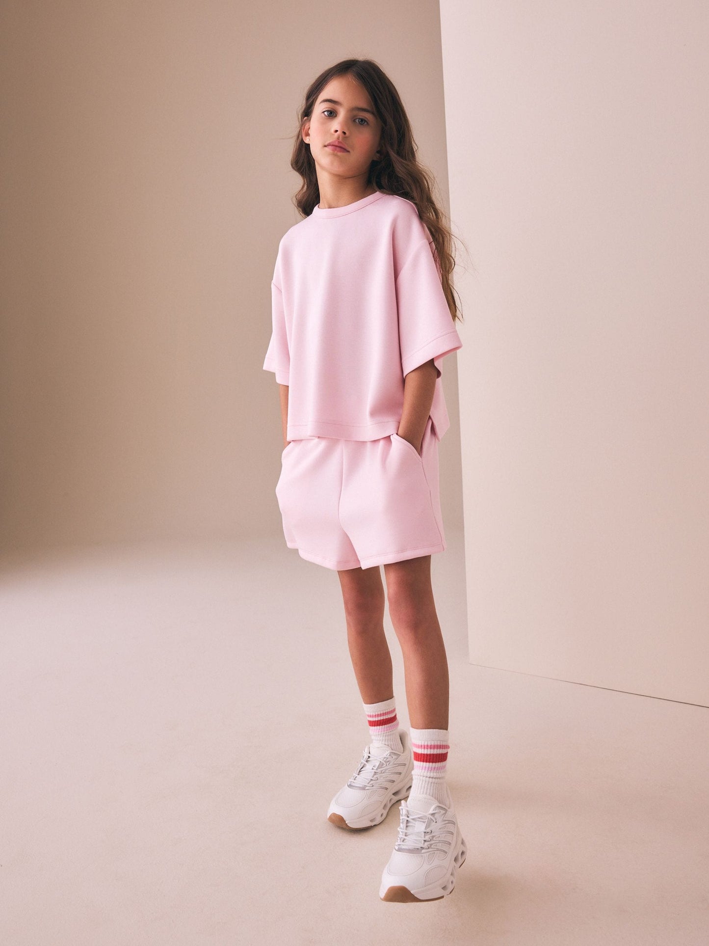 Dsiney Kidz - Light Pink Supersoft T-Shirt and Shorts Set (3-16yrs) image 2